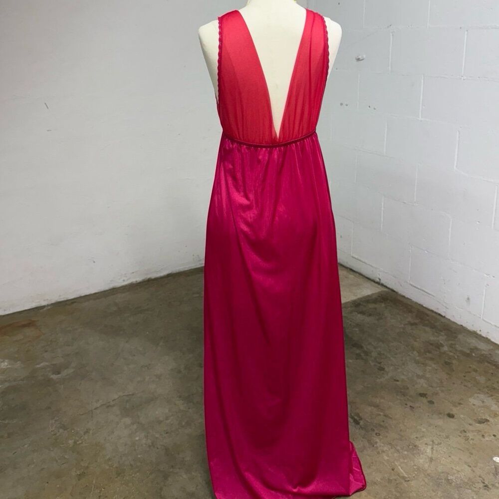 Vintage fuschia pink coquette maxi dress - Picture 3 of 7